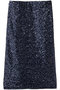 【予約販売】LOW WAIST STRAIGHT SK SPANGLE スパンコールストレートスカート マディソンブルー/MADISONBLUE ネイビー