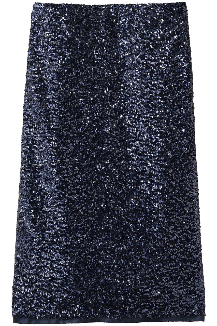 マディソンブルー/MADISONBLUEの【予約販売】LOW WAIST STRAIGHT SK SPANGLE スパンコールストレートスカート(ネイビー/MB264-6006)