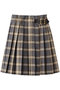 【予約販売】PLEATED WRAP SKIRT CHECK プリーツラップスカート マディソンブルー/MADISONBLUE チェックグレー