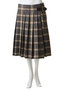【予約販売】PLEATED WRAP SKIRT CHECK プリーツラップスカート マディソンブルー/MADISONBLUE