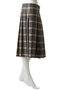 【予約販売】PLEATED WRAP SKIRT CHECK プリーツラップスカート マディソンブルー/MADISONBLUE