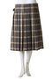 【予約販売】PLEATED WRAP SKIRT CHECK プリーツラップスカート マディソンブルー/MADISONBLUE