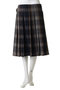 【予約販売】PLEATED WRAP SKIRT CHECK プリーツラップスカート マディソンブルー/MADISONBLUE