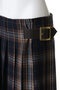 【予約販売】PLEATED WRAP SKIRT CHECK プリーツラップスカート マディソンブルー/MADISONBLUE
