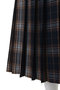 【予約販売】PLEATED WRAP SKIRT CHECK プリーツラップスカート マディソンブルー/MADISONBLUE
