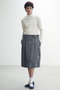 【予約販売】SLACKS REMAKE MIDDLE SK HERRINGBONE スラックススカート マディソンブルー/MADISONBLUE