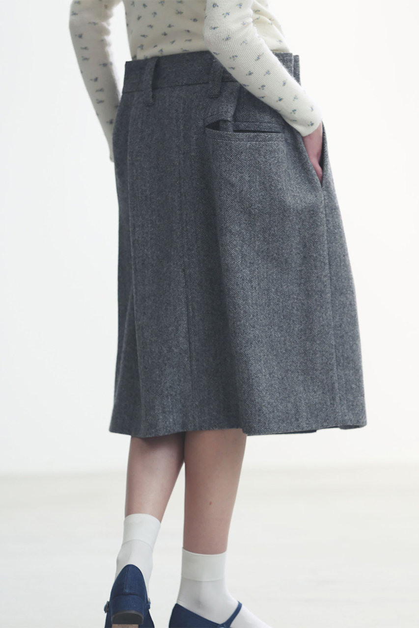 MADISONBLUE カシミア混 ウール ロング スカート マディソンブルー MADISONBLUE(マディソンブルー)｜【予約販売】SLACKS REMAKE MIDDLE SK