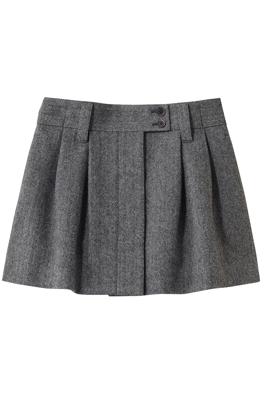 マディソンブルー/MADISONBLUEの【予約販売】SLACKS REMAKE MINI SK HERRINGBONE スラックスミニスカート(グレー/MB264-6015)