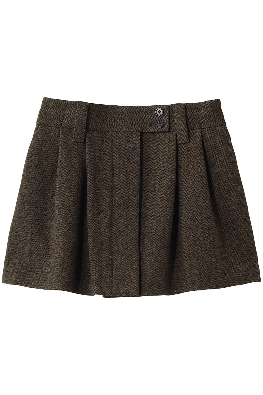 マディソンブルー/MADISONBLUEの【予約販売】SLACKS REMAKE MINI SK HERRINGBONE スラックスミニスカート(ブラウン/MB264-6015)