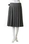 【予約販売】PLEATED WRAP SK HERRINGBONE プリーツラップスカート マディソンブルー/MADISONBLUE