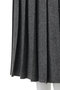 【予約販売】PLEATED WRAP SK HERRINGBONE プリーツラップスカート マディソンブルー/MADISONBLUE