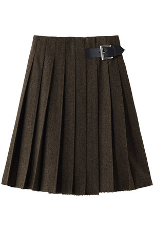 マディソンブルー/MADISONBLUEの【予約販売】PLEATED WRAP SK HERRINGBONE プリーツラップスカート(110700/110702)