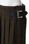 【予約販売】PLEATED WRAP SK HERRINGBONE プリーツラップスカート マディソンブルー/MADISONBLUE