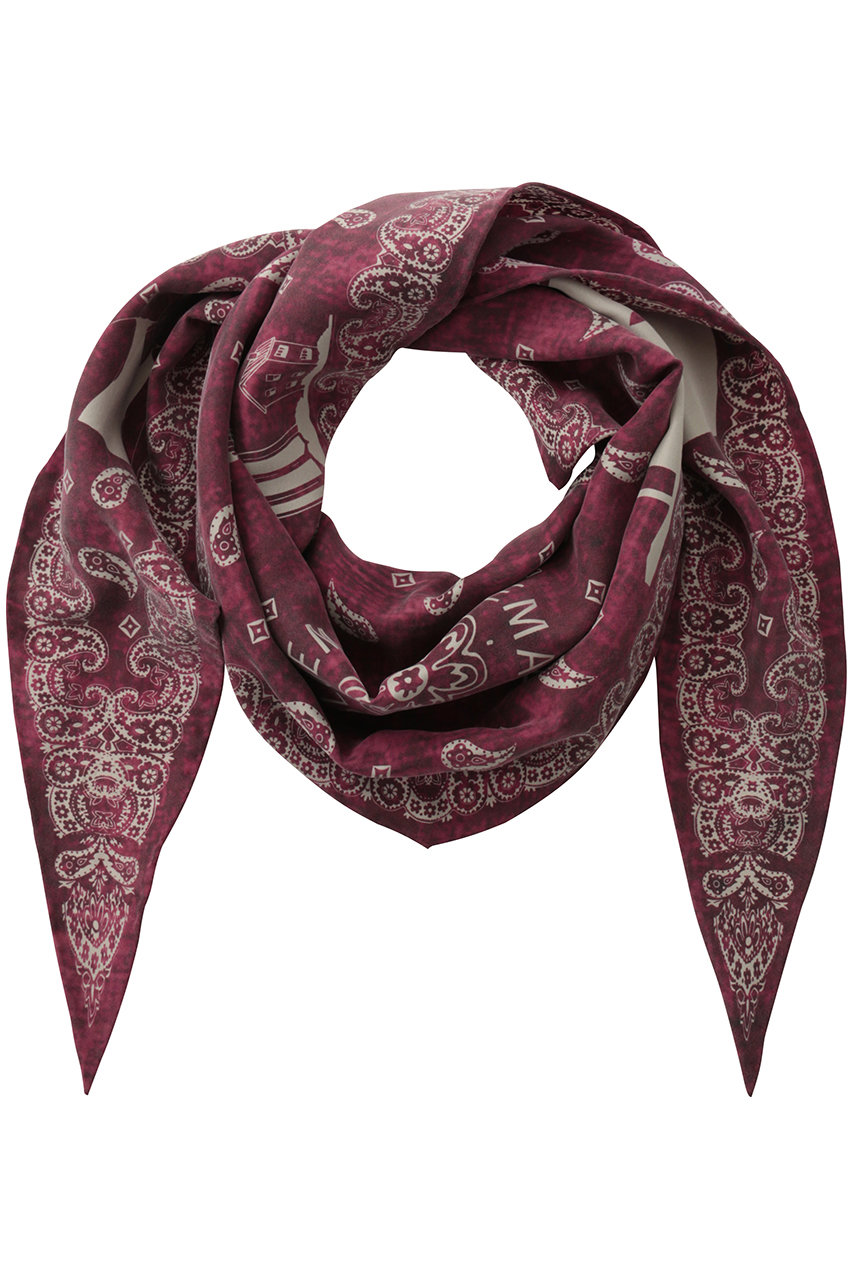 マディソンブルー/MADISONBLUEの【予約販売】GRAPHIC PAISLEY DIAMOND SCARF オリジナルプリントスカーフ(ボルドー/MB264-9005)