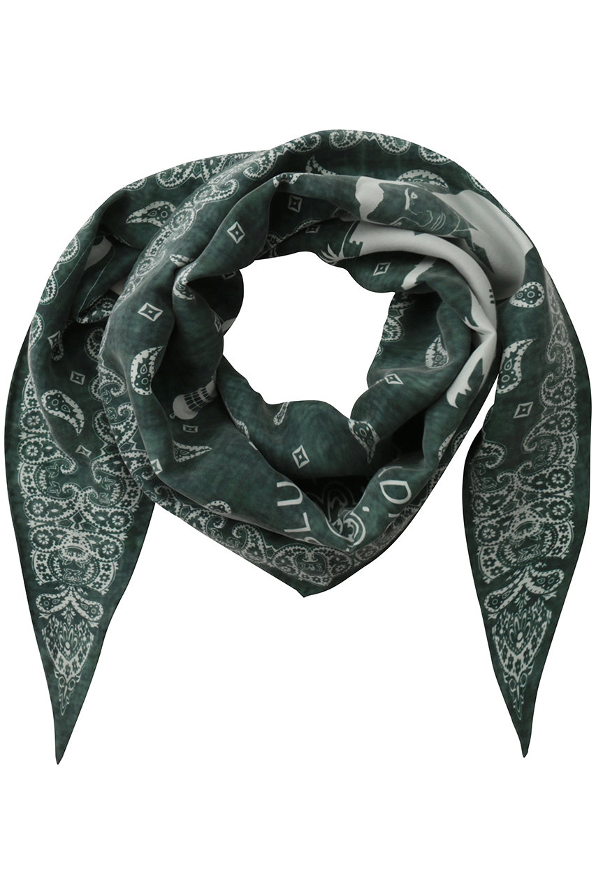 マディソンブルー/MADISONBLUEの【予約販売】GRAPHIC PAISLEY DIAMOND SCARF オリジナルプリントスカーフ(グリーン/MB264-9005)