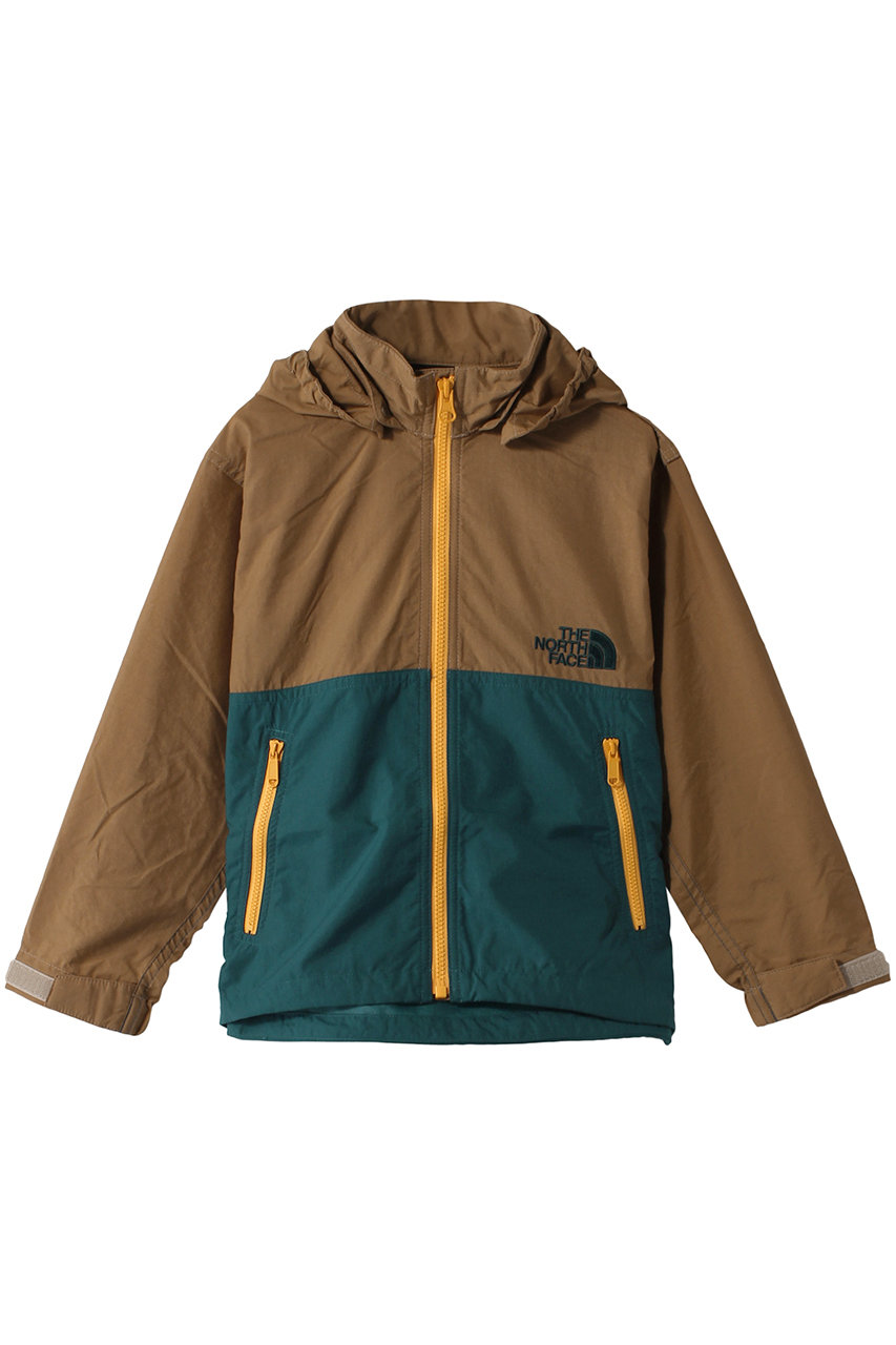  THE NORTH FACE 【KIDS】コンパクトジャケット (ユーティリティブラウン×ADグリーン 120) ザ・ノース・フェイス ELLE SHOP