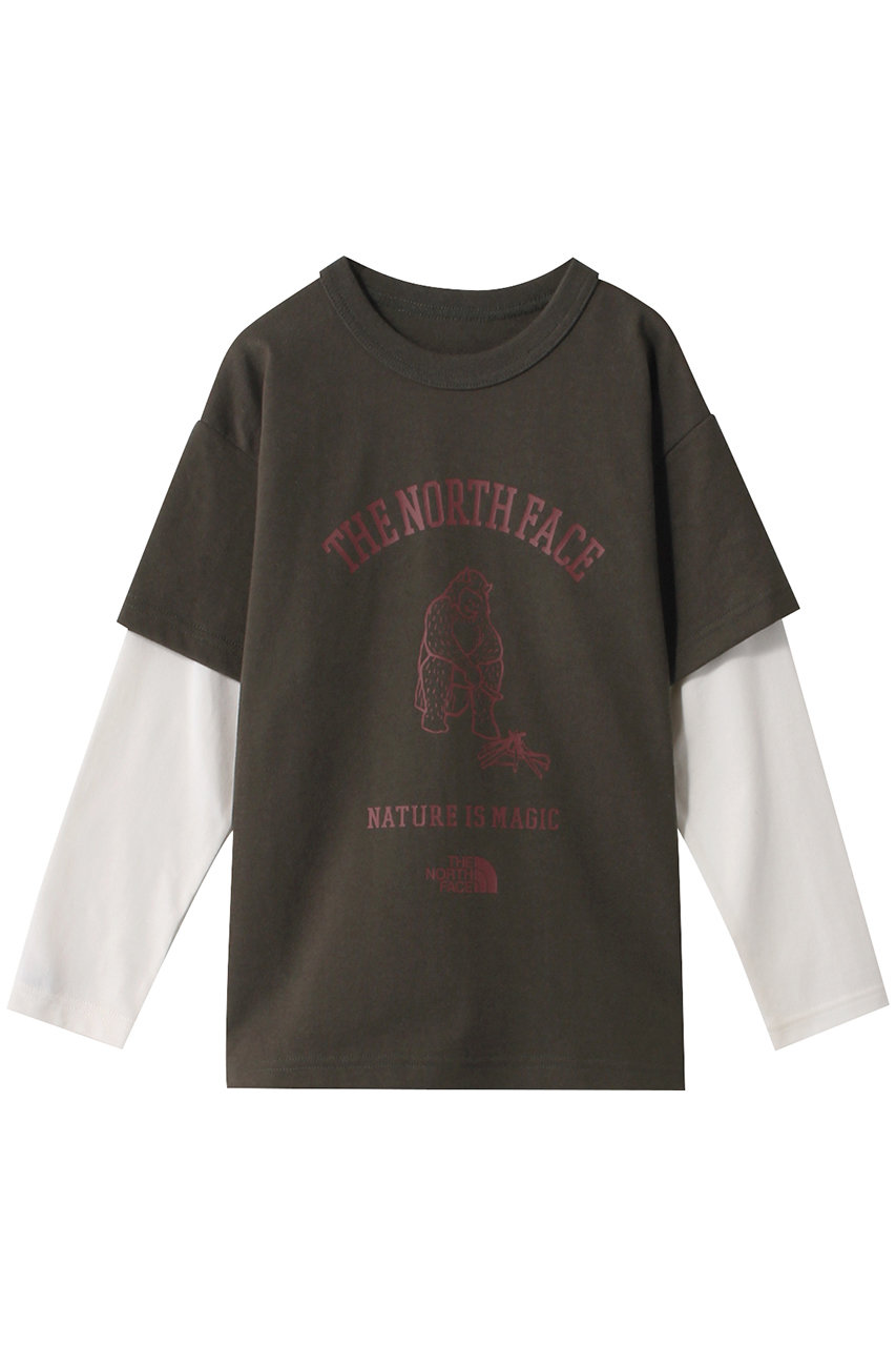 ＜ELLE SHOP＞ THE NORTH FACE 【KIDS】LTS ピカTシャツ (ニュートープ 150) ザ・ノース・フェイス ELLE SHOP