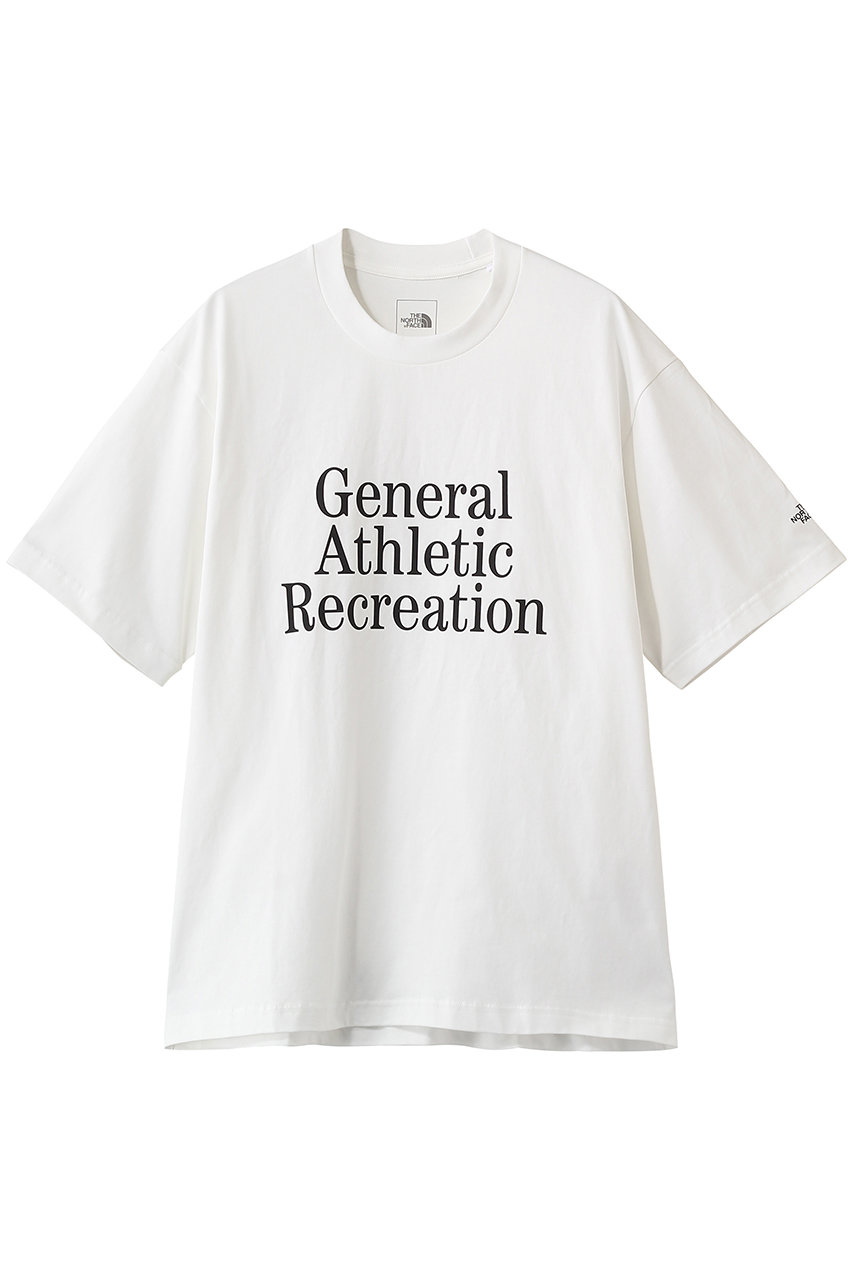 ザ・ノース・フェイス/THE NORTH FACEの【UNISEX】GARタイポグラフィックホワイトショートスリーブTシャツ(ホワイト×ブラック/NT32666)