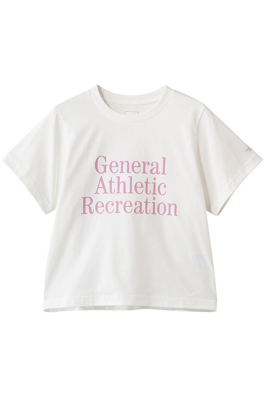 ザ・ノース・フェイス/THE NORTH FACEの【UNISEX】GARタイポグラフィックホワイトショートスリーブTシャツ(ホワイトデューン×シーフォグ/NT32666)