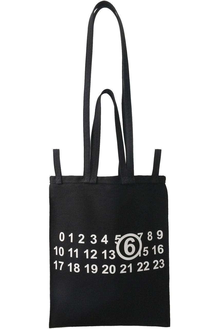 MM6 Maison Margiela エムエム6 メゾン マルジェラ ナンバリングプリント シックスハンドルバッグ ブラック