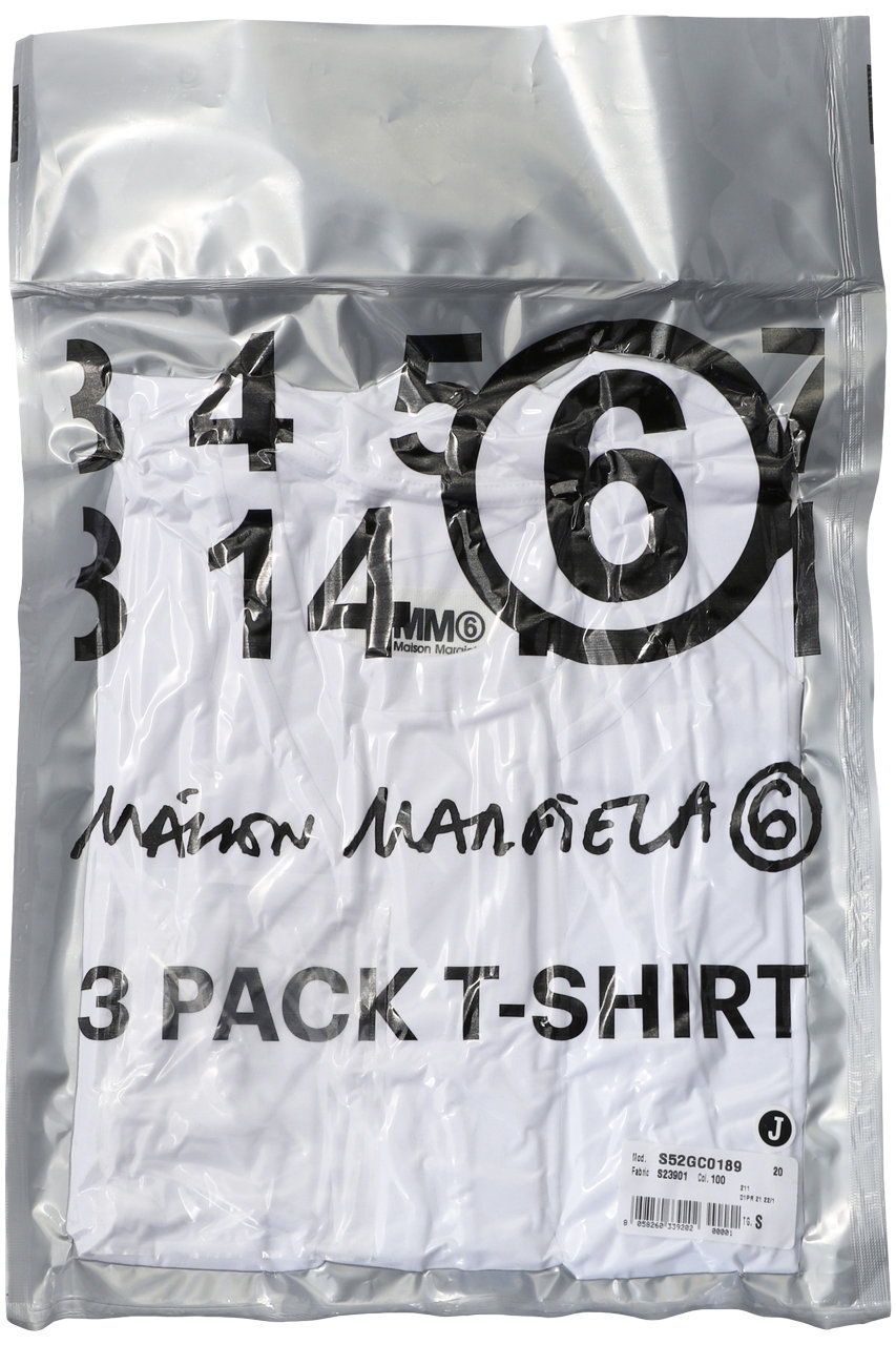 MM6 Maison Margiela エムエム6 メゾン マルジェラ パッケージングコットンTシャツ ホワイト