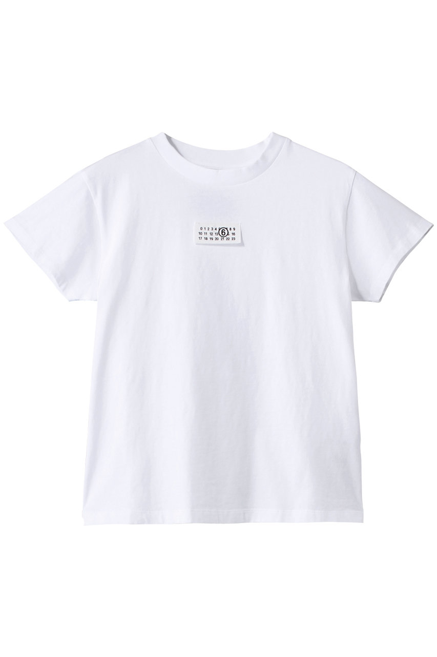 MM6 Maison Margiela ロゴ ショートスリーブTシャツ (ホワイト, XS) エムエム6 メゾン マルジェラ ELLE SHOP