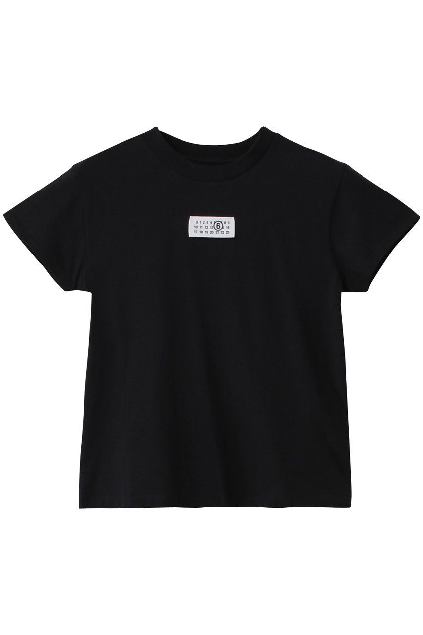 MM6 Maison Margiela ロゴ ショートスリーブTシャツ (ブラック, M) エムエム6 メゾン マルジェラ ELLE SHOP