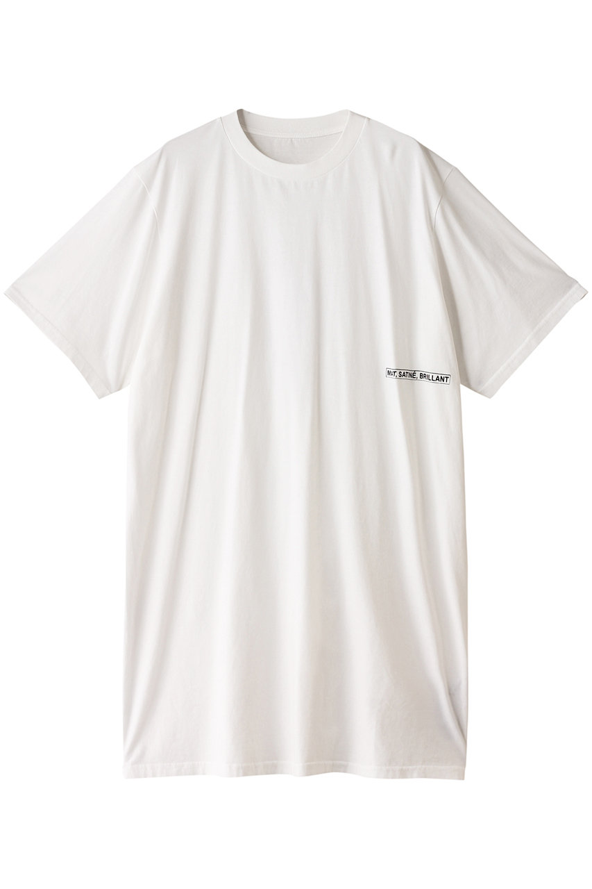 MM6 Maison Margiela ビッグ シルエットTシャツ (オフホワイト, XS) エムエム6 メゾン マルジェラ ELLE SHOP
