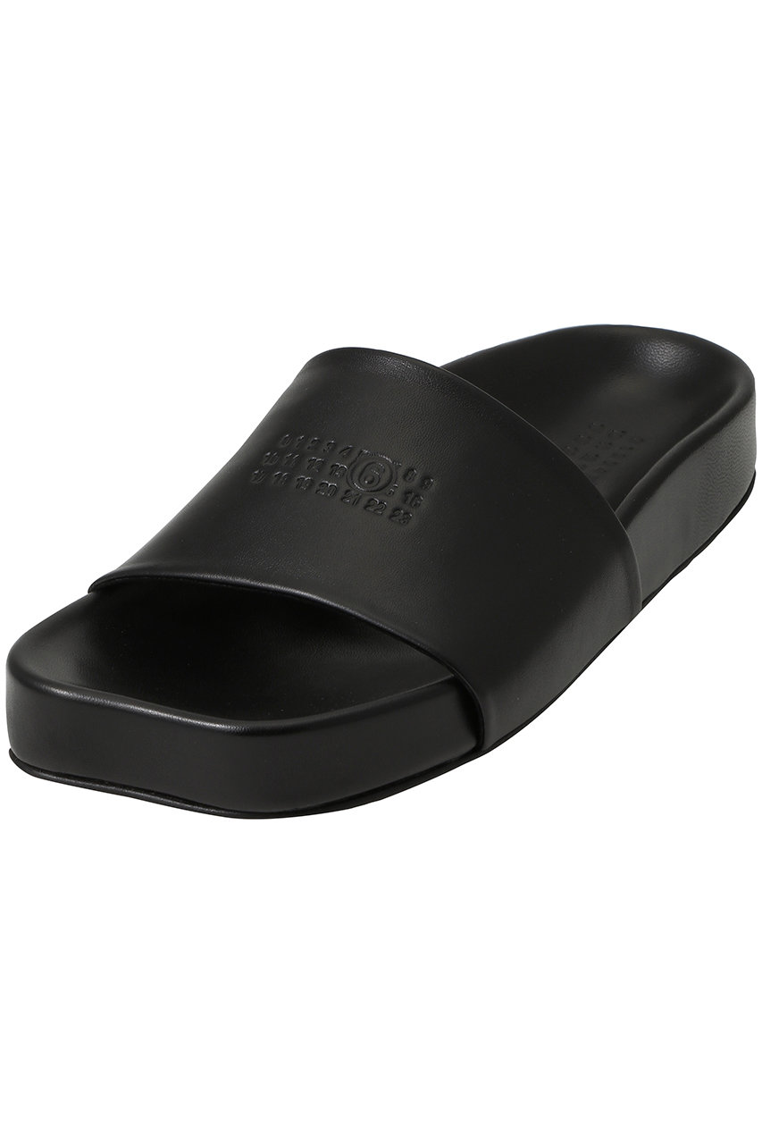 MM6 Maison Margiela ナンバリング ロゴ 厚底フラットサンダル (ブラック, 38(25)) エムエム6 メゾン マルジェラ ELLE SHOP MM6 Maison Margiela ナンバリング ロゴ 厚底フラットサンダル (ブラック, 38(25)) エムエム6 メゾン マルジェラ ELLE SHOP