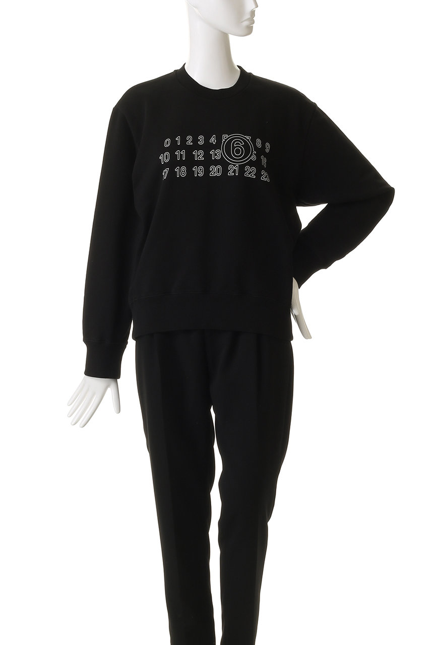 MM6 MAISON MARGIELA Vネック ロゴ スウェットシャツ MM6 MAISON MARGIELA Vネック ロゴ スウェットシャツ