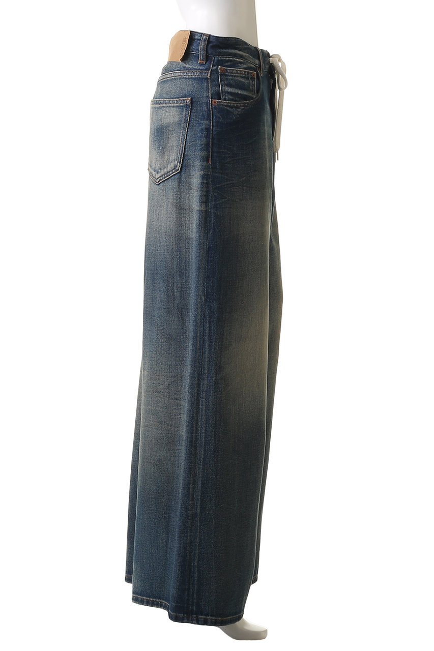 エムエムシックス 5 POCKETSワイドデニムパンツ ブルー MM6 ジーンズ デニム デニムパンツ MM6 PANTS 5 POCKETS