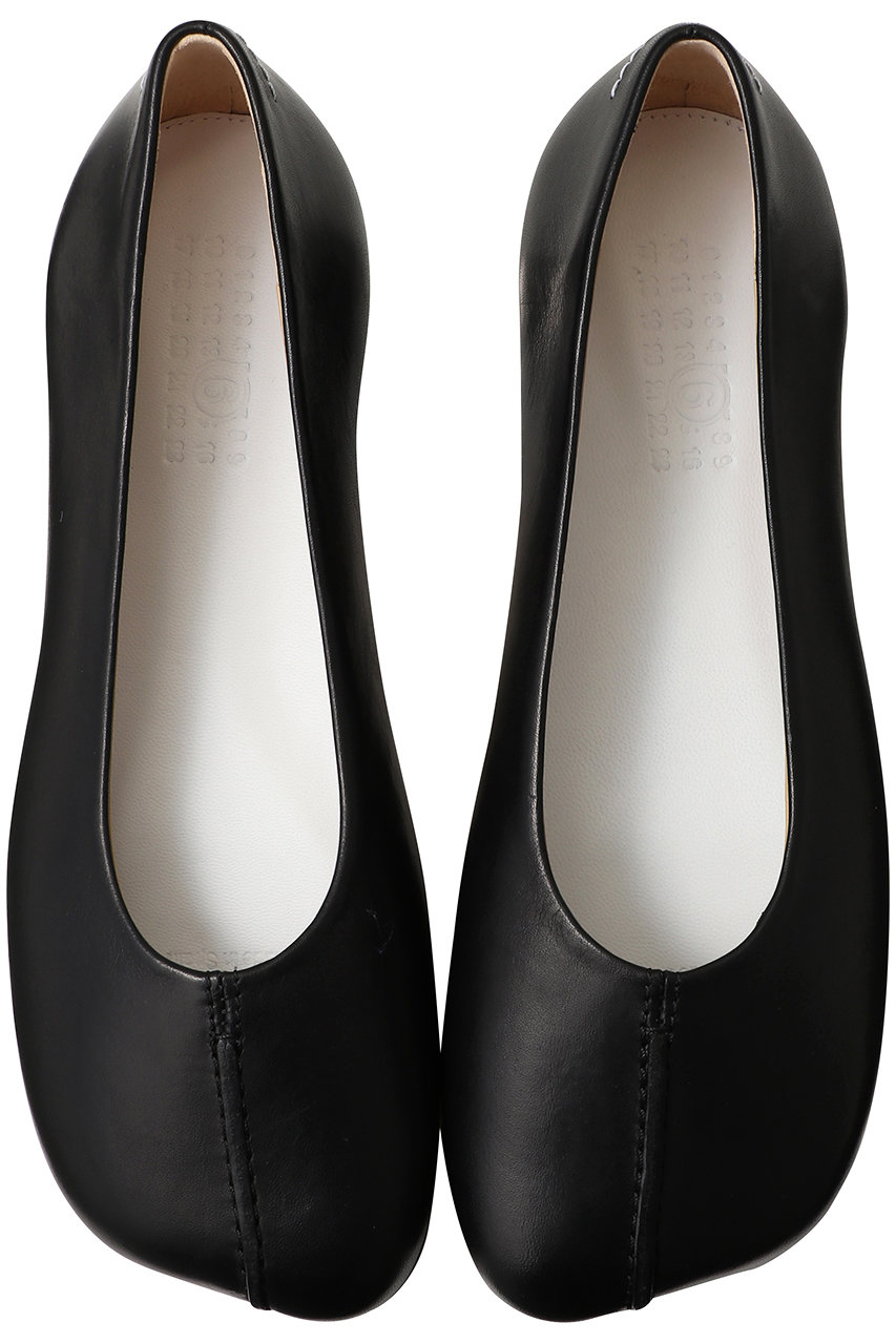 MM6 Maison Margiela Stitch-out レザーバレリーナ (ブラック, 365(23.5)) エムエム6 メゾン マルジェラ ELLE SHOP MM6 Maison Margiela Stitch-out レザーバレリーナ (ブラック, 365(23.5)) エムエム6 メゾン マルジェラ ELLE SHOP