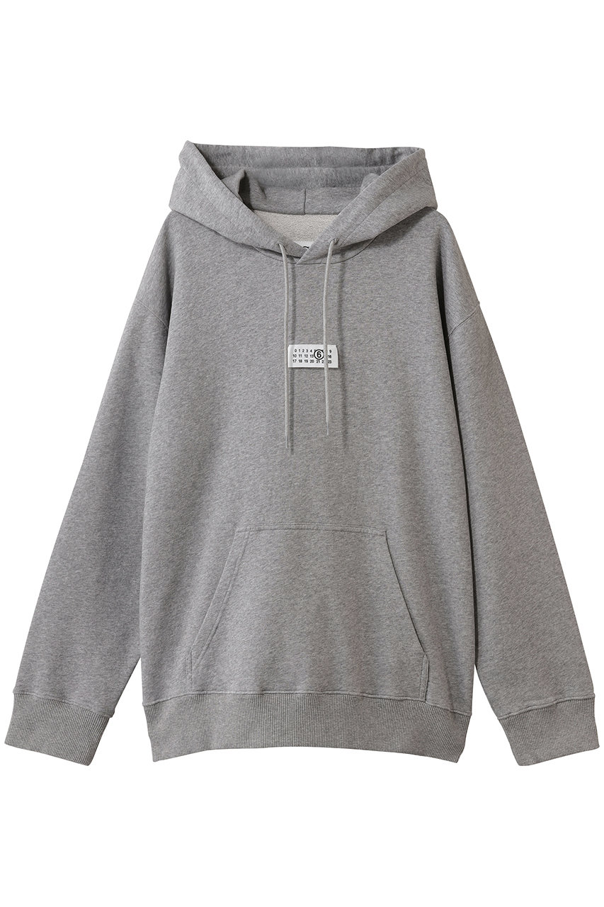 エムエム6 メゾン マルジェラ/MM6 Maison Margielaの【MEN】ロゴ フーディースウェットシャツ(ライトグレー/SH0GU0042M25025)
