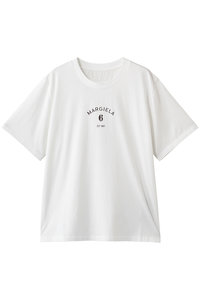 MM6 Maison Margiela エムエムシックスメゾンマルジェラ 21SS リバーススウェット プリント シャツ 半袖クルーネックスウェット ホワイト S52GU0134 MM6 エムエムシックス メゾンマルジェラ Maison Margiela リブド