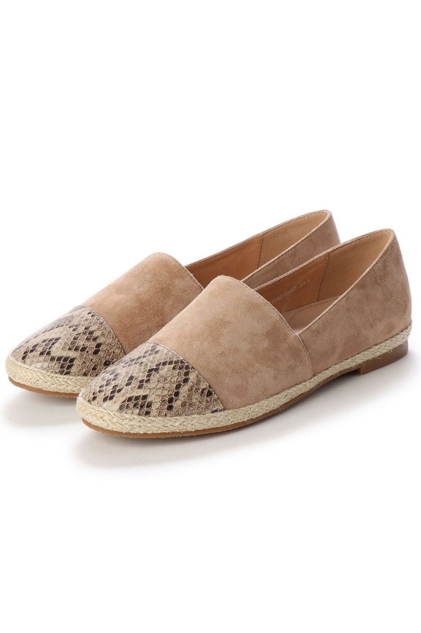 SALE 【30%OFF】 MODE ET JACOMO モード・エ・ジャコモ 【低反発クッション】キャップトゥエスパドリーユ ベージュコンビ