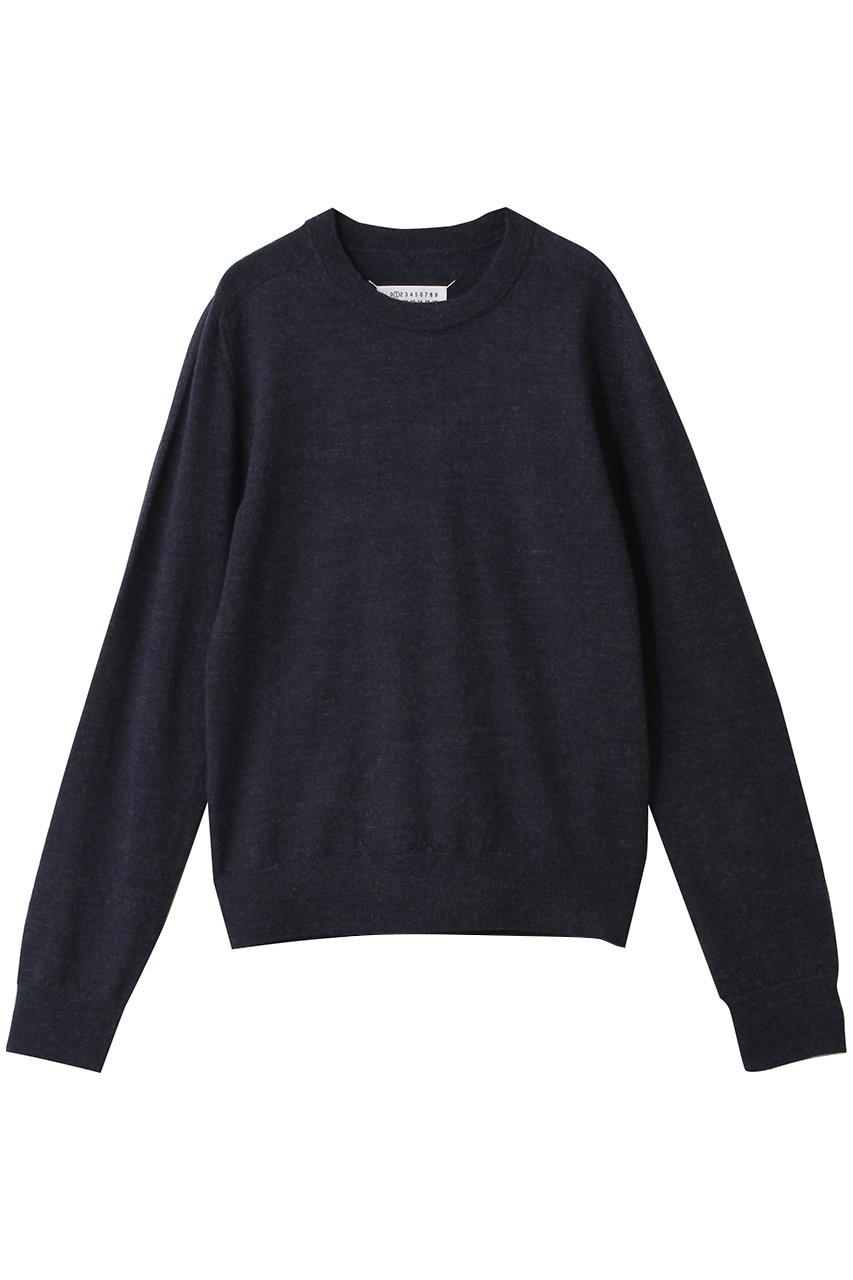 Maison Margiela 【MEN】クルーネック ニットトップス (ネイビー, S) メゾン マルジェラ ELLE SHOP Maison Margiela 【MEN】クルーネック ニットトップス (ネイビー, S) メゾン マルジェラ ELLE SHOP