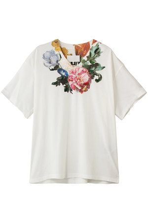 メゾン マルジェラ/Maison MargielaのフラワーVネック Tシャツ(110100/110102)