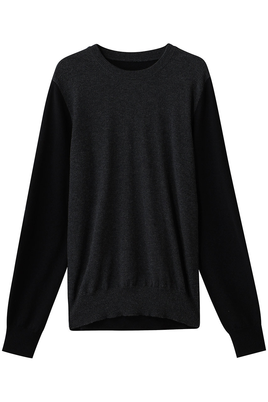 Maison Margiela 【MEN】クルーネックセーター (グレー/ブラック, S) メゾン マルジェラ ELLE SHOP