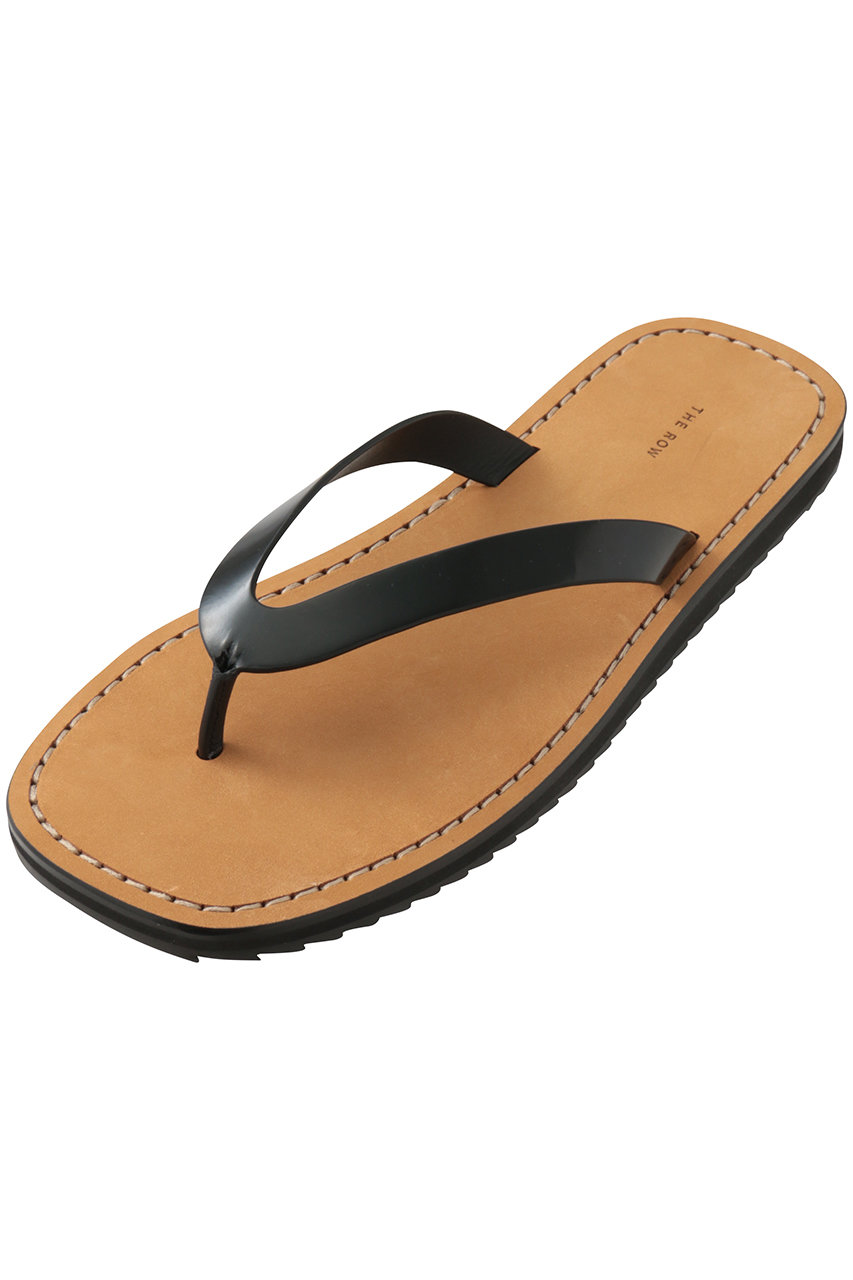 THE ROW | ザ ロウ（ザ ロー)｜CITY FLIP FLOP/ブラック×ナチュラル の
