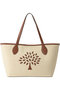 SMALL TREE TOTE RAFFIA マルベリー/Mulberry エクリュ-ブライトオーク