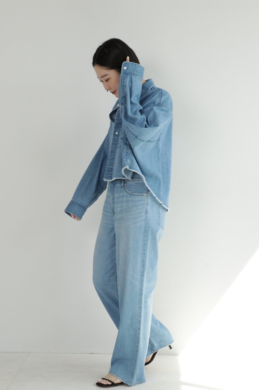 upper hights(アッパーハイツ)｜THE CROPPED DENIM SH/MID BLUE