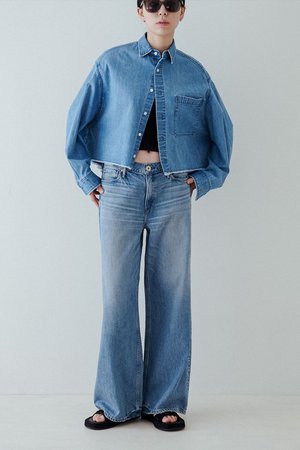 アッパーハイツ/upper hightsのTHE LAUREN ミッドライズフレアデニムパンツ(110600/110604)