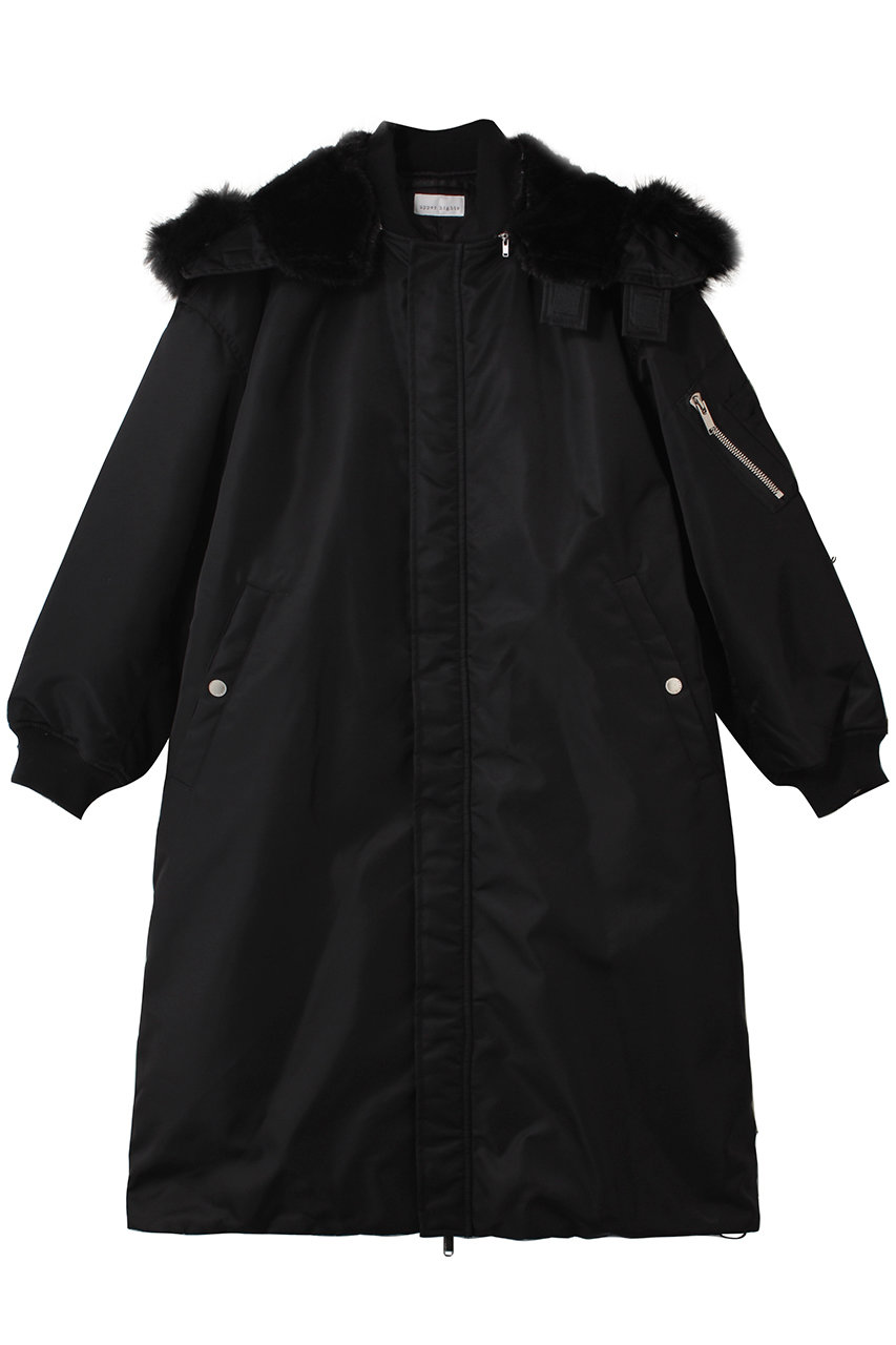 アッパーハイツ/upper hightsのTHE U-2 LONG HOODIE(BLACK/403A37702GRG)