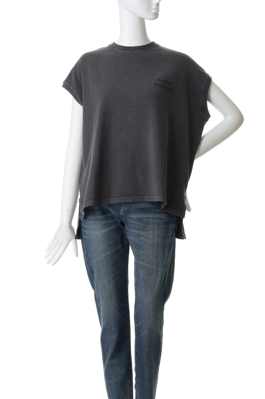 upper hights(アッパーハイツ)｜BIG NO SLEEVE TEE/FADED BLACK の通販