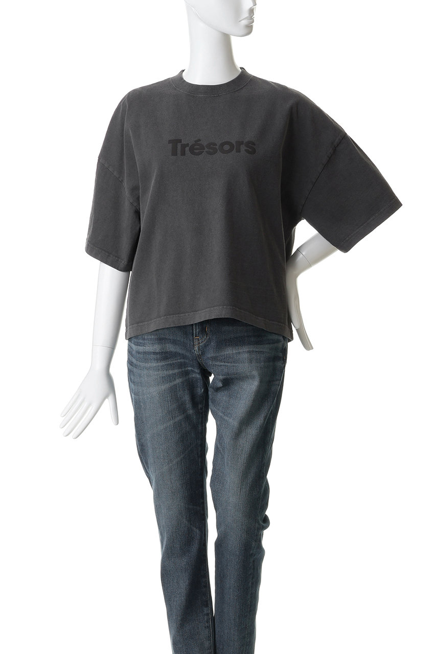 アッパーハイツ◆ワイドTシャツ upper hights(アッパーハイツ)｜BIG WIDE TEE/FADED BLACK の通販