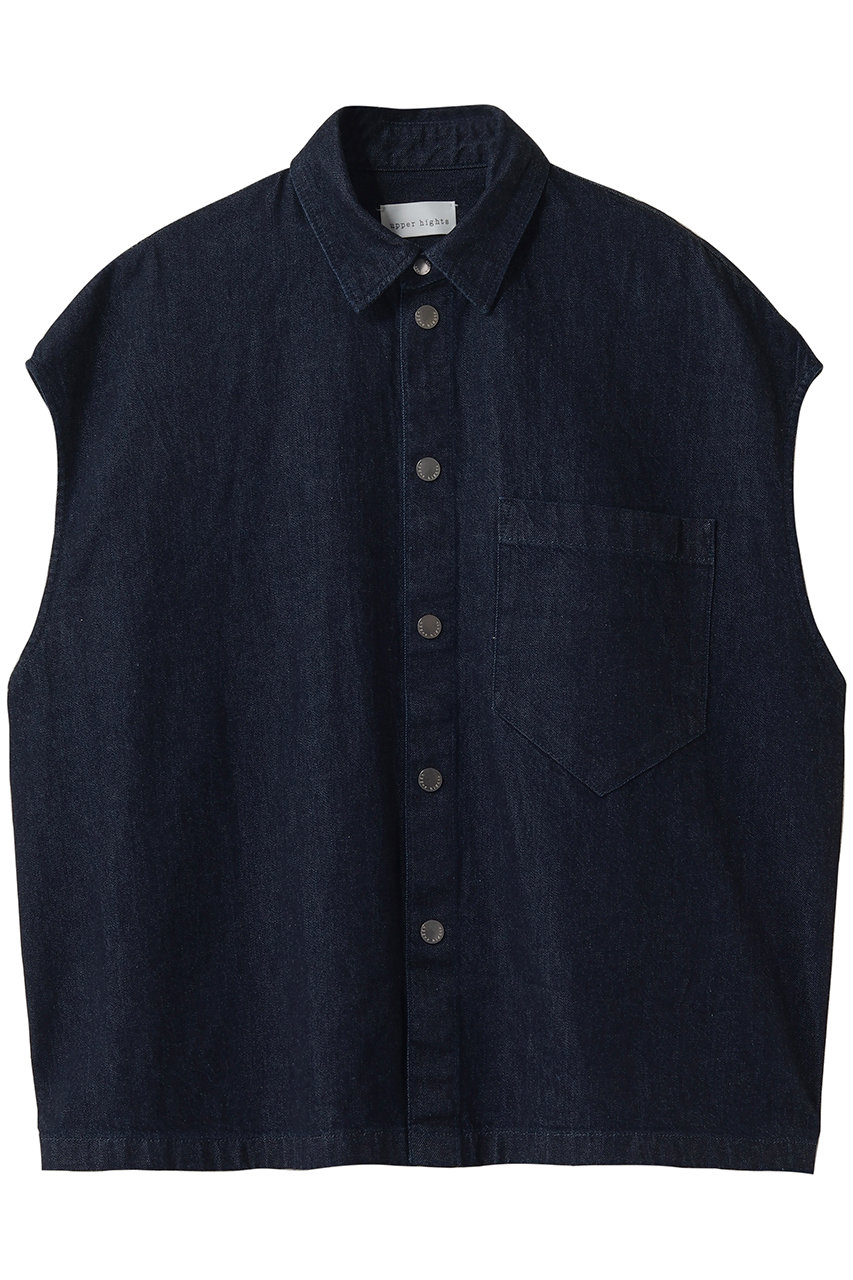 アッパーハイツ/upper hightsのTHE LINDA デニムシャツ(BLUE RINSE/330919502BRN)