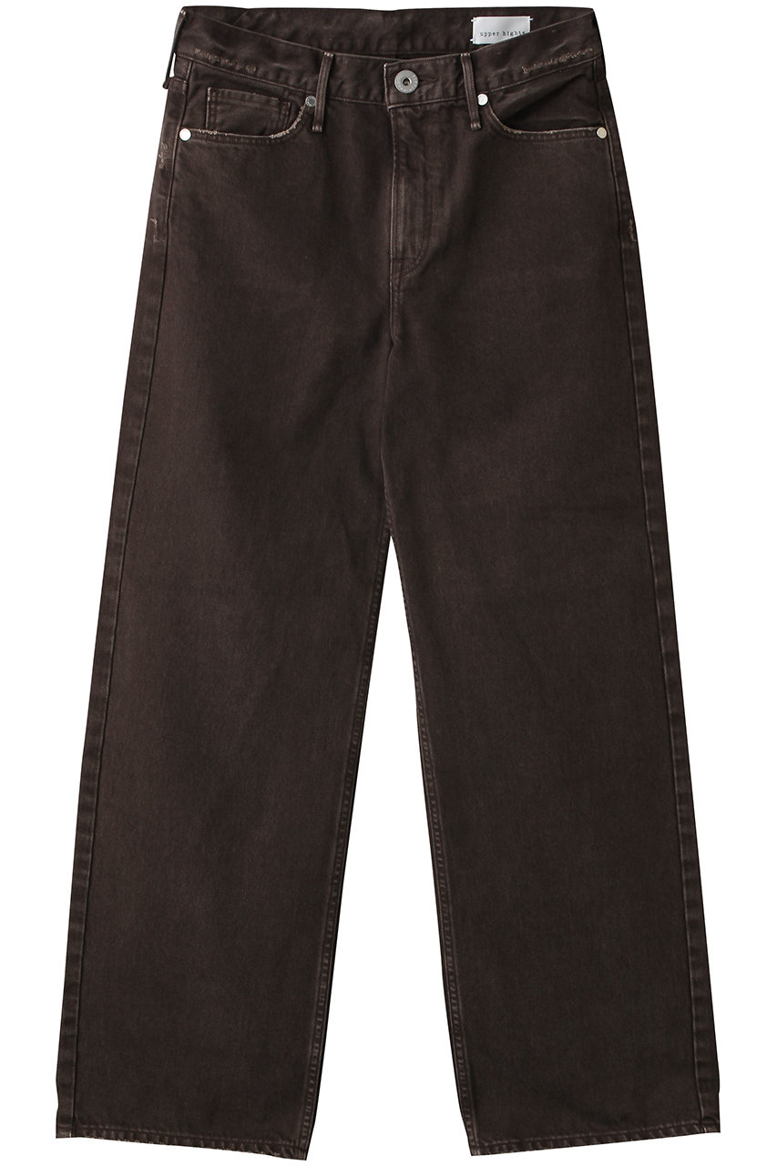 アッパーハイツ/upper hightsのTHE NIECE MID-RISE ワイドストレートデニムパンツ(ESPRESSO/103323002ESP)