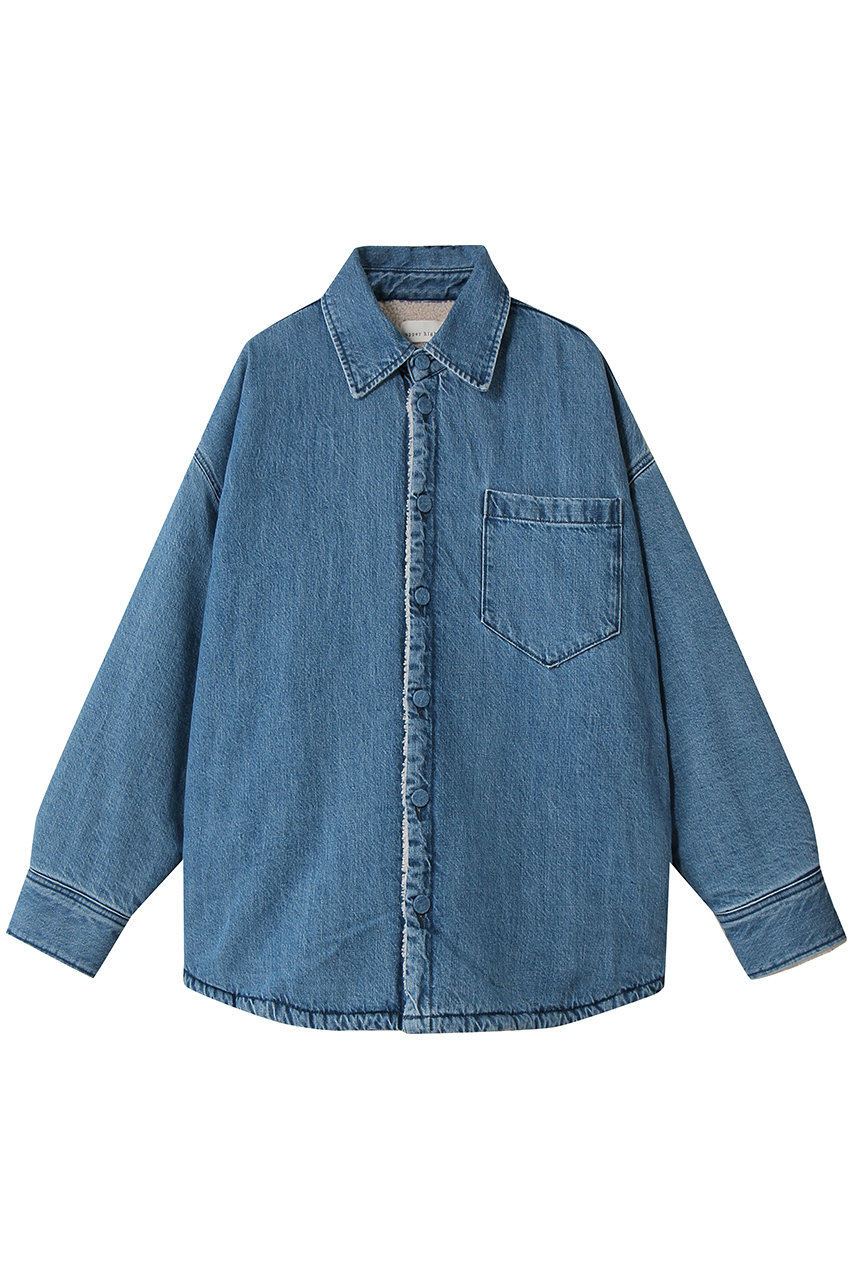 アッパーハイツ/upper hightsのTHE TEDDY デニムロングスリーブシャツ(MID BLUE/820921102MDB)