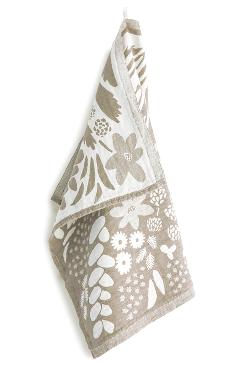 LAPUAN KANKURIT EUKALYPTUS towel (ホワイト/リネン 48x70cm) ラプアン カンクリ ELLE SHOP画像