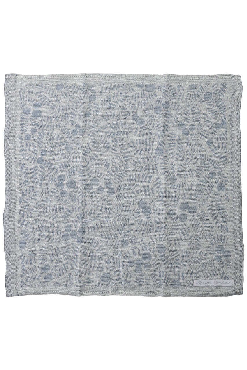 LAPUAN KANKURIT KATAJANMARJA linen handkerchief (ブルー 36x36cm) ラプアン カンクリ ELLE SHOPの大画像